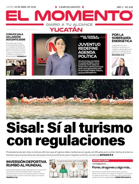 Portada de El Momento Yucatan del jueves, 16 de abril de 2026