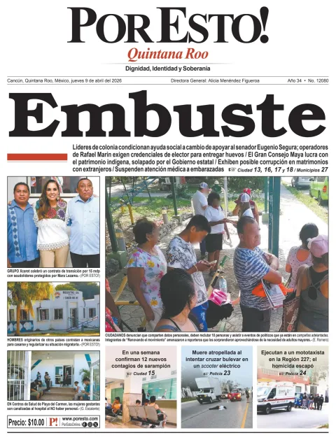 Portada de Por Esto (quintana Roo Cancun)