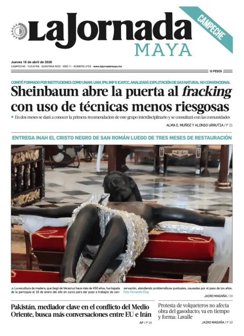 Portada de La Jornada Maya Campeche del jueves, 16 de abril de 2026