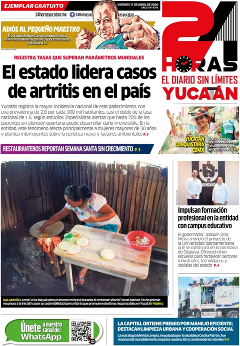 Portada de 24 Horas Yucatan del 2026-04-17