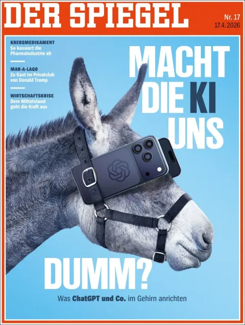 Portada de Der Spiegel del viernes, 17 de abril de 2026