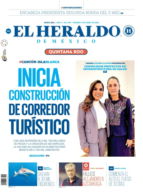 Portada de El Heraldo de Mexico - Quintana Roo