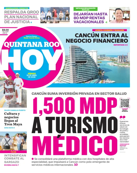 Portada de Quintana Roo Hoy (portada)