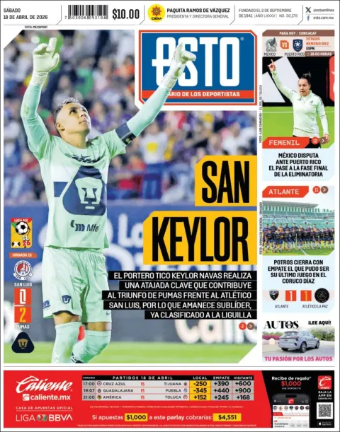 Portada de Esto del sábado, 18 de abril de 2026