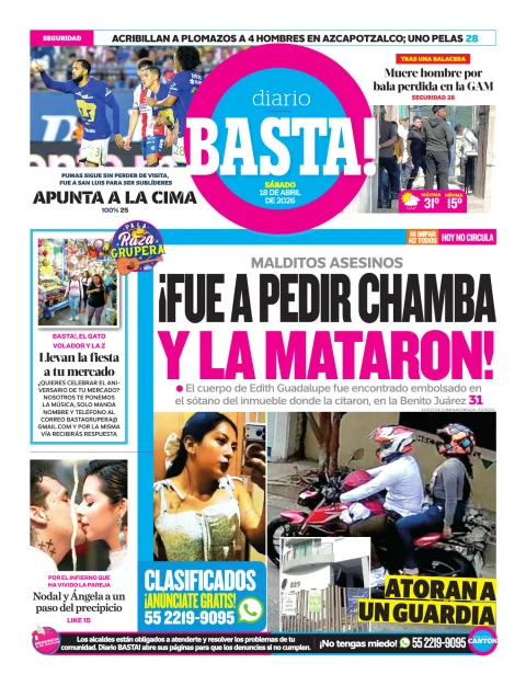 Portada de Basta! (contraportada)