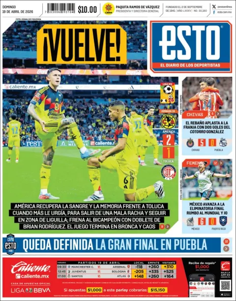 Portada de Esto del domingo, 19 de abril de 2026