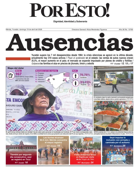 Portada de Por Esto (merida, Yucatan) del domingo, 19 de abril de 2026