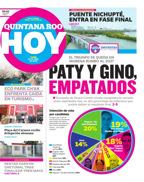 Portada de Quintana Roo Hoy (portada)