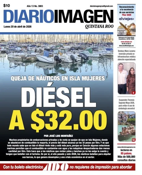 Portada de Diario Imagen Quintana Roo del lunes, 20 de abril de 2026