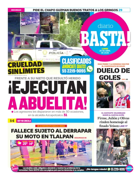 Portada de Basta! (contraportada)