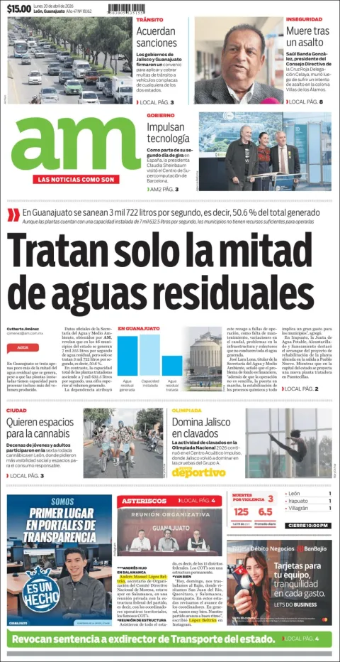 Portada de Am Corredor Industrial del lunes, 20 de abril de 2026