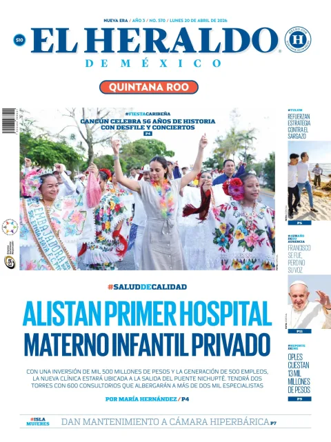 Portada de El Heraldo de Mexico - Quintana Roo