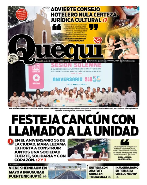 Portada de Quequi del martes, 21 de abril de 2026