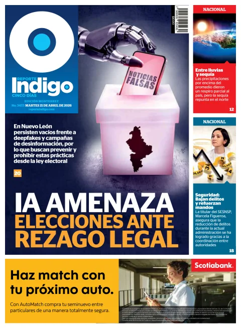 Portada de Reporte Indigo Monterrey del martes, 21 de abril de 2026