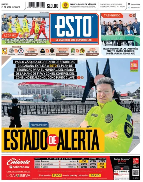 Portada de Esto del martes, 21 de abril de 2026