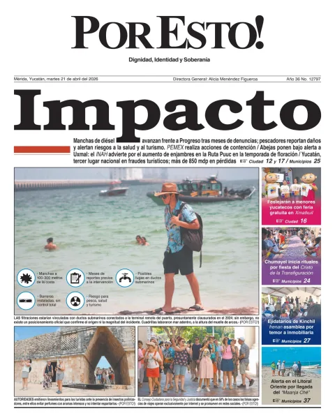 Portada de Por Esto (merida, Yucatan) del martes, 21 de abril de 2026