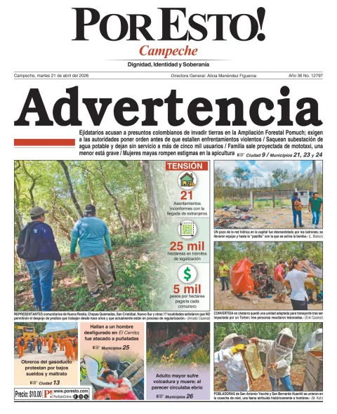 Portada de Por Esto (campeche) del martes, 21 de abril de 2026