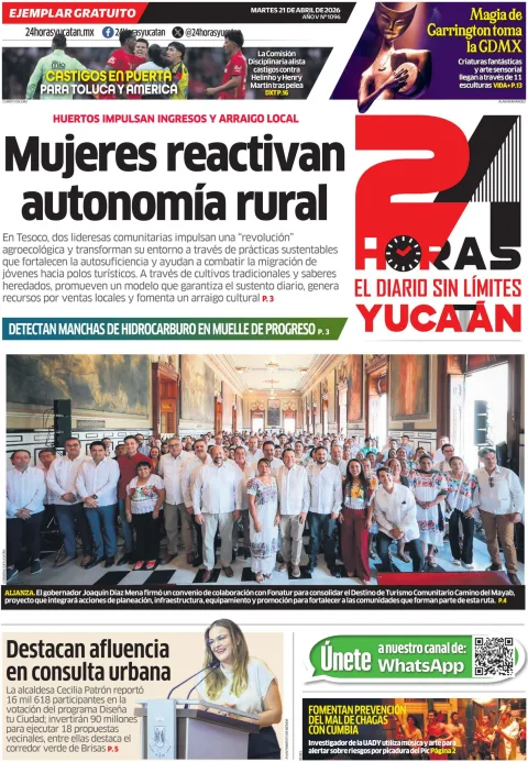 Portada de 24 Horas Yucatan del 2026-04-21