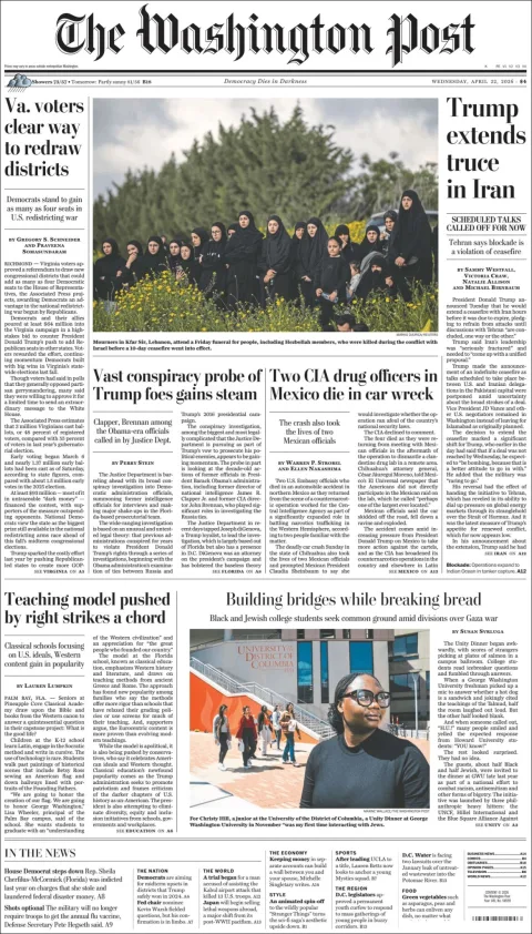 Portada de The Washington Post