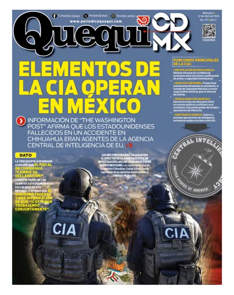 Portada de Quequi CDMX del miércoles, 22 de abril de 2026