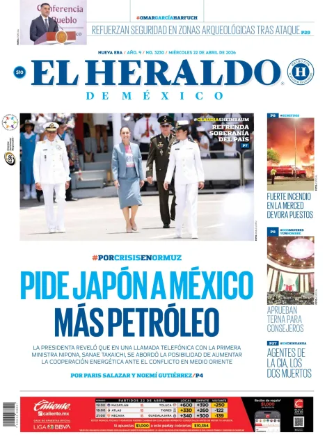 Portada de El Heraldo de Mexico