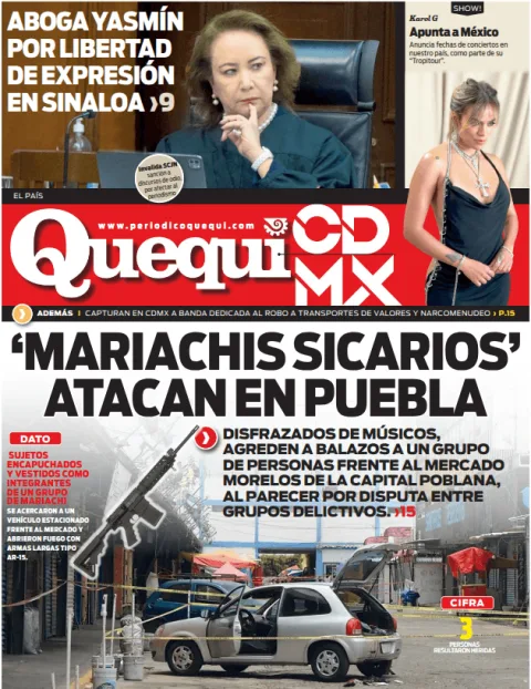 Portada de Quequi CDMX (contraportada) del miércoles, 22 de abril de 2026