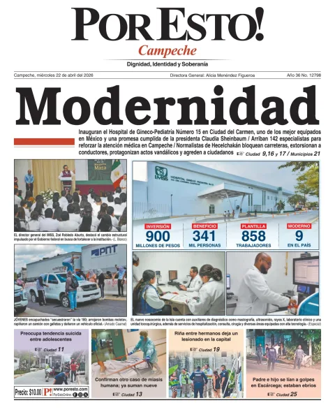 Portada de Por Esto (campeche) del 2026-04-22