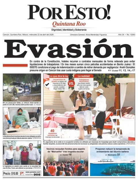 Portada de Por Esto (quintana Roo Cancun)