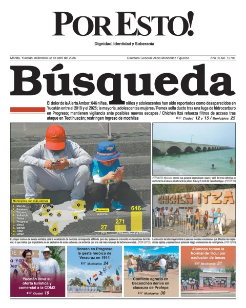 Portada de Por Esto (merida, Yucatan) del 2026-04-22