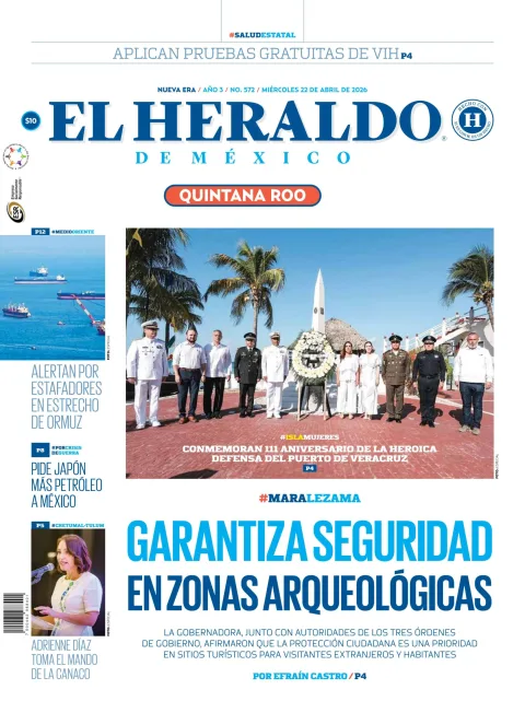 Portada de El Heraldo de Mexico - Quintana Roo