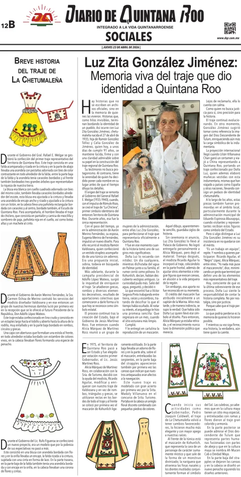 Portada de Diario de Quintana Roo (contra Portada) del 2026-04-23