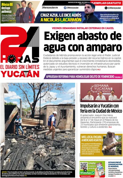 Portada de 24 Horas Yucatan del 2026-04-23