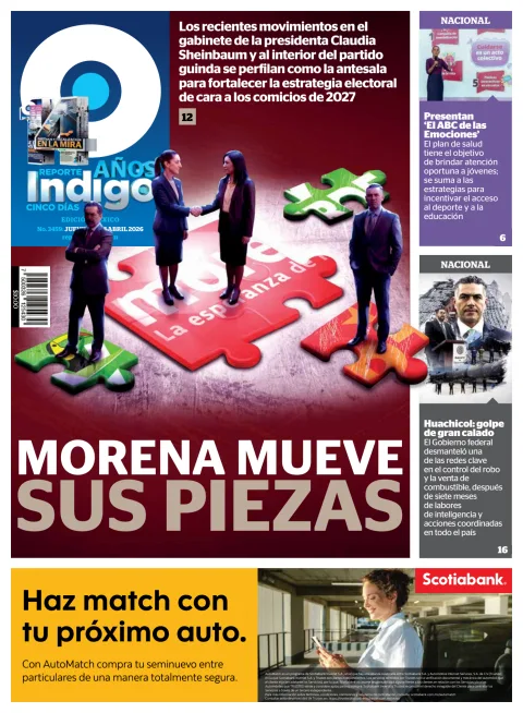 Portada de Reporte Indigo Nacional del jueves, 23 de abril de 2026