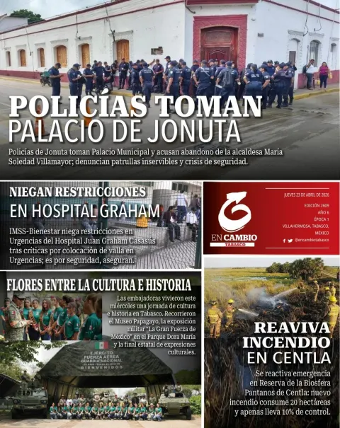 Portada de En Cambio - Tabasco (contraportada) del jueves, 23 de abril de 2026