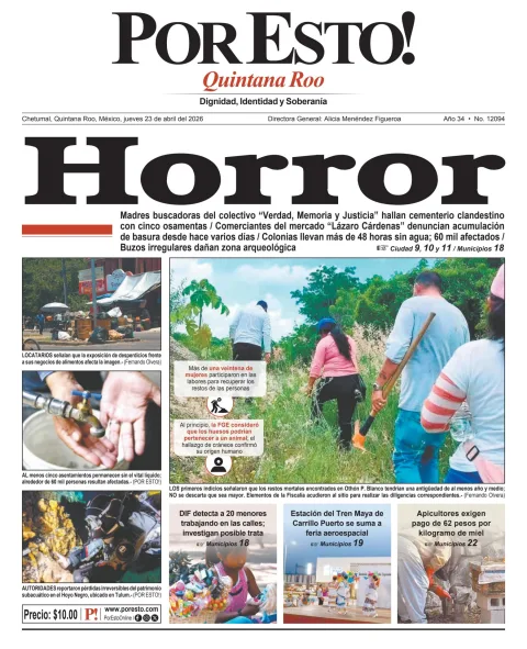 Portada de Por Esto (quintana Roo Chetumal) del 2026-04-23