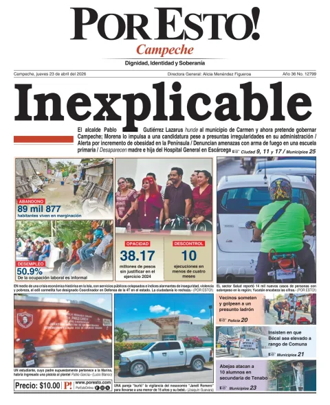 Portada de Por Esto (campeche) del 2026-04-23