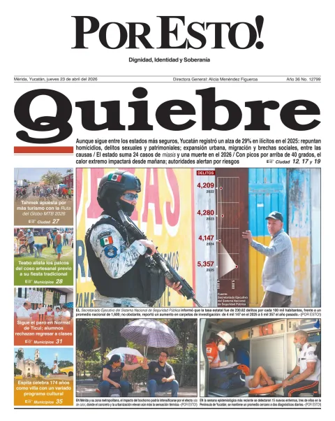 Portada de Por Esto (merida, Yucatan) del 2026-04-23