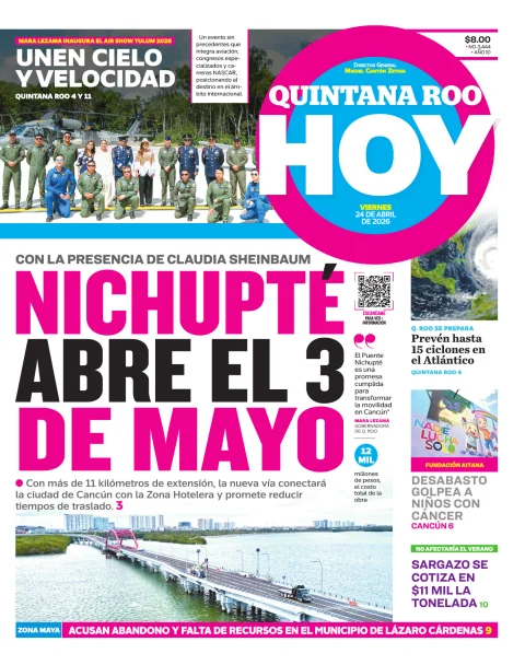 Portada de Quintana Roo Hoy (portada)