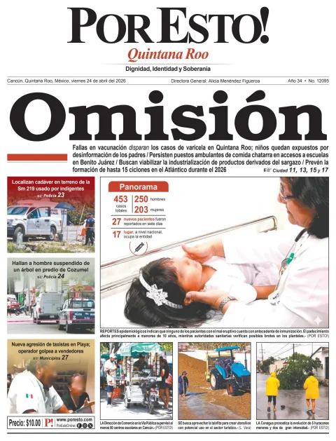 Portada de Por Esto (quintana Roo Cancun) del 2026-04-24