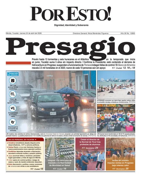 Portada de Por Esto (merida, Yucatan) del 2026-04-24