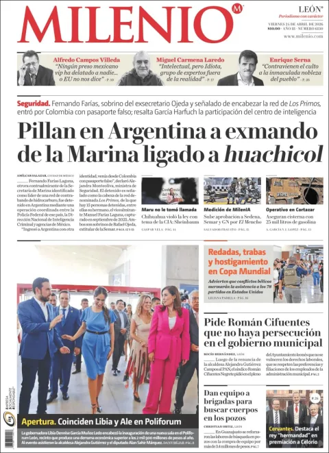 Portada de Milenio Leon del viernes, 24 de abril de 2026