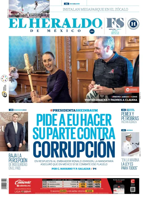 Portada de El Heraldo de Mexico