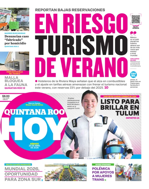 Portada de Quintana Roo Hoy (portada)