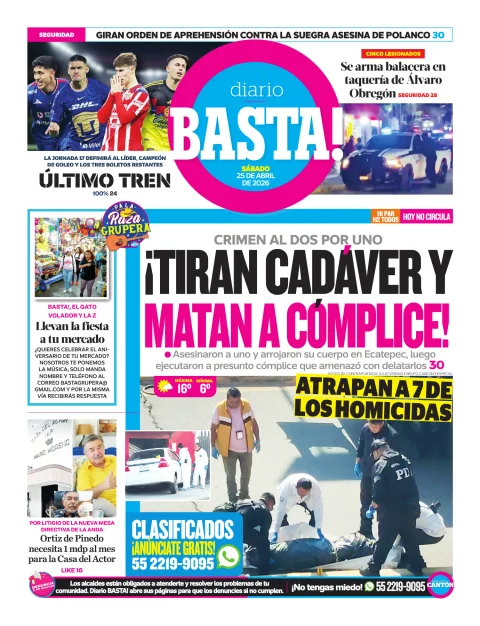 Portada de Basta! (contraportada)