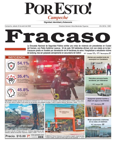 Portada de Por Esto (campeche) del 2026-04-25