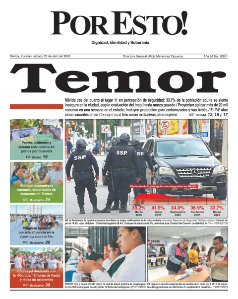 Portada de Por Esto (merida, Yucatan) del 2026-04-25