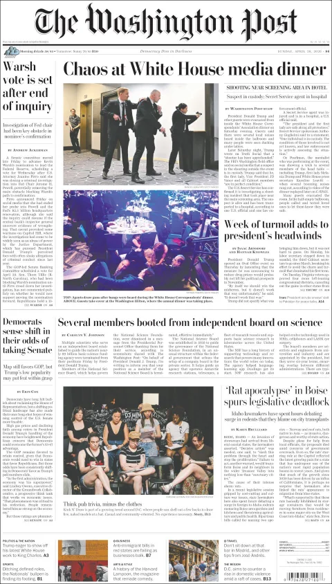 Portada de The Washington Post