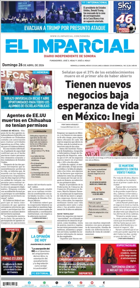 Portada de El Imparcial