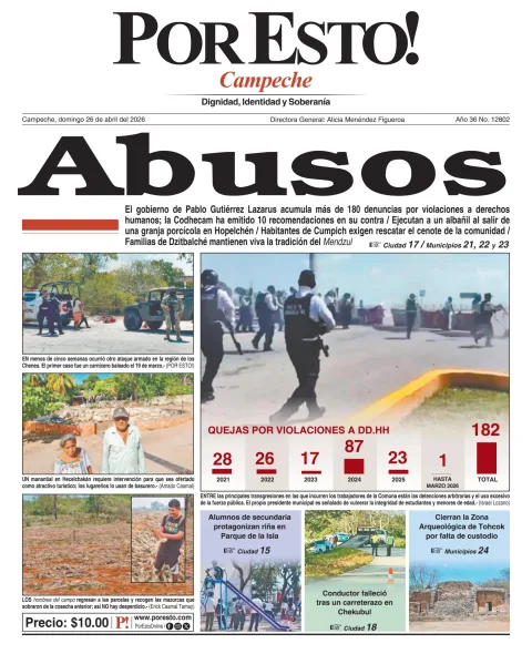 Portada de Por Esto (campeche) del 2026-04-26