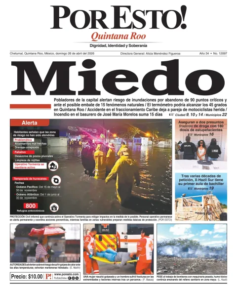 Portada de Por Esto (quintana Roo Chetumal) del 2026-04-26